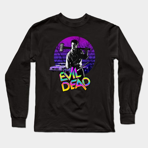 The Evil Dead - retrowave Long Sleeve T-Shirt by Vitaliy_Klimenko